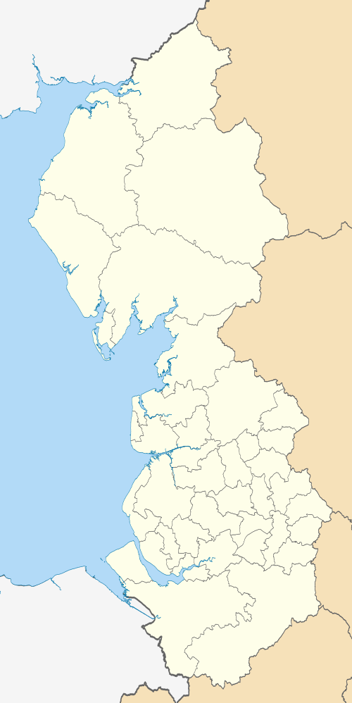 Localização da National League North no Noroeste da Inglaterra