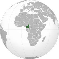 Mapa de localização dos Camarões