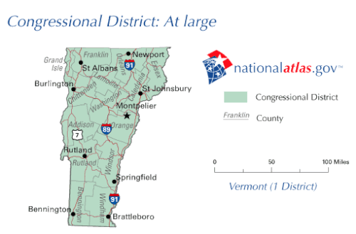 Mapa de Vermont