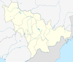Mapa de localização de Wangqing na província de Jilin