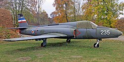 Soko J-21 Jastreb em exposição