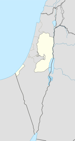 Mapa da localização de Rammun na Cisjordânia