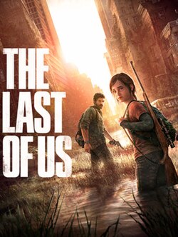 Arte promocional de The Last of Us mostrando Joel e Ellie