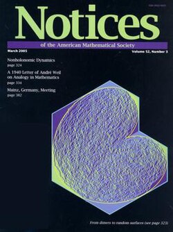 Capa de uma edição do Notices of the American Mathematical Society