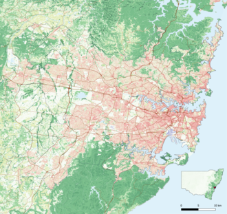 Localização de Bondi em Sydney