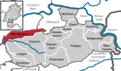Mapa e localização da região