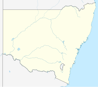Mapa de localização de Queanbeyan em Nova Gales do Sul