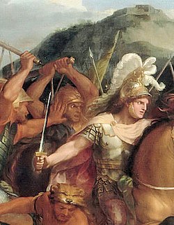 Detalhe de armadura ou artefato militar antigo