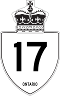 Escudo da Rodovia 17 de Ontário