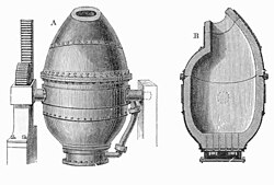 Detalhe técnico de maquinário da Siderúrgica de Dowlais