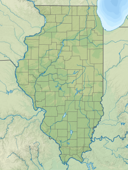 Mapa de localização de Yorkville em Illinois