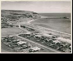 Rapid Bay em 1950 com pedreira de calcário