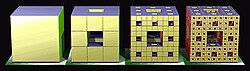 Diagrama de construção da Esponja de Menger
