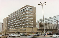 Fachada do edifício da ADN em Berlim