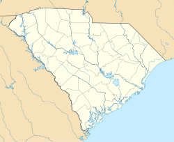 Mapa indicando a localização do distúrbio na Carolina do Sul