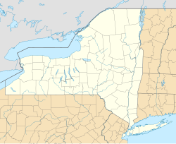 Mapa de localização de Garden City no estado de Nova York