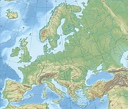 Localização de Praga na Europa