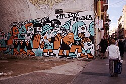 Multidão em atração turística