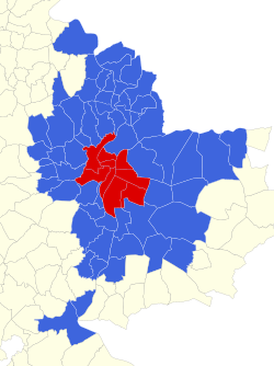 Mapa das comunas da Metrópole de Lyon