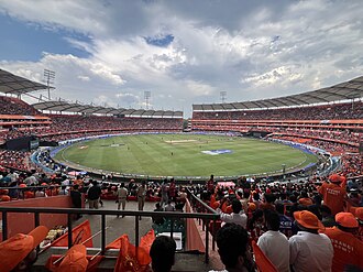 Vista geral do Estádio Internacional de Críquete Rajiv Gandhi