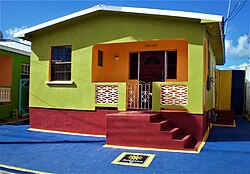 Casa colorida em Barbados