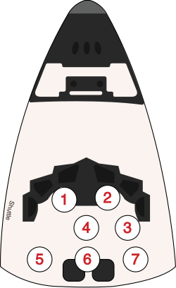 Distribuição de assentos da tripulação STS-114
