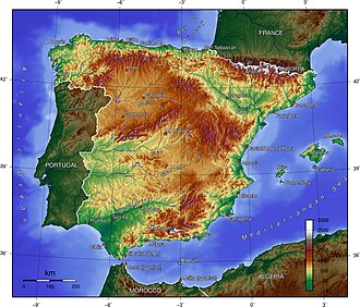 Paisagem montanhosa da Espanha