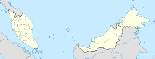 Mapa de localização da Malásia