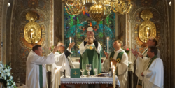Representação de elementos litúrgicos cristãos