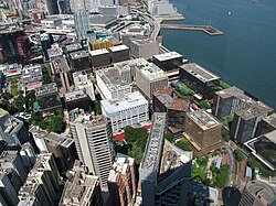 Arquitetura moderna em West Kowloon